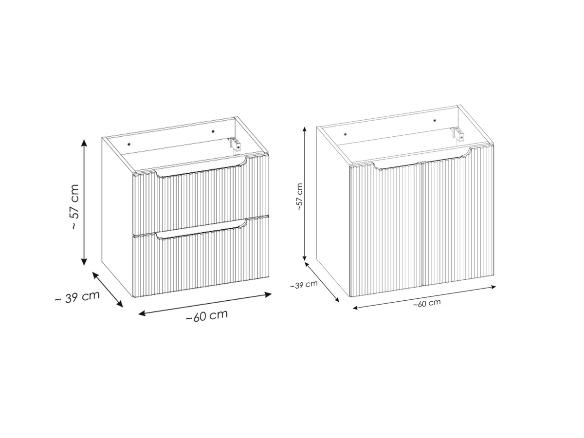 YOUNA zwarte badkamerkast 120 cm
