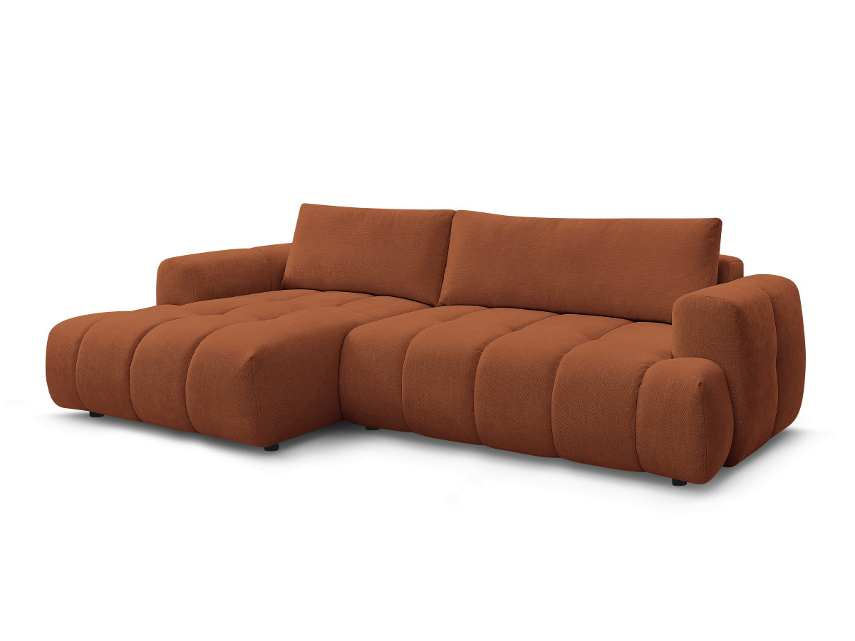 Canapé d'angle convertible FUJI tissu lisse