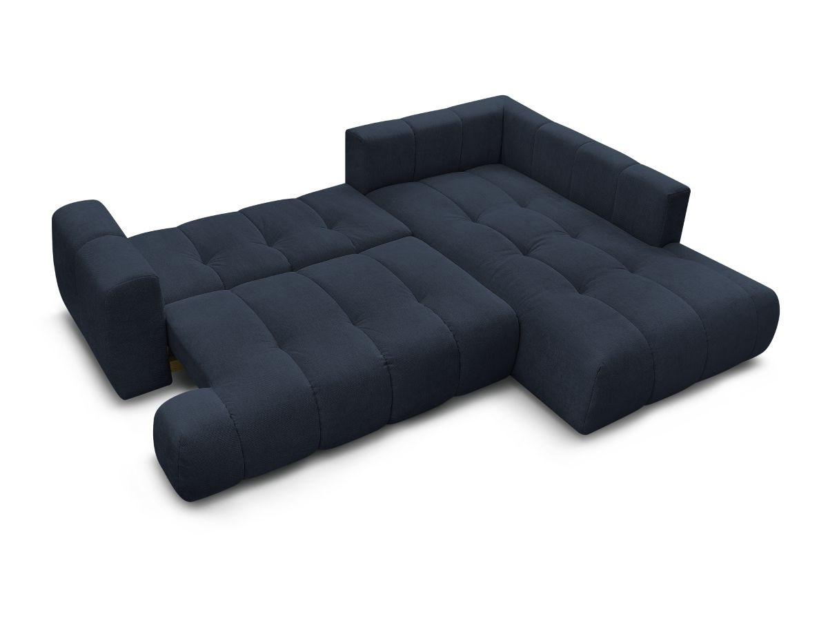Canapé d'angle L convertible FUJI tissu lisse