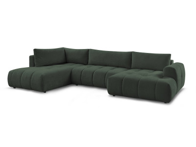 Canapé panoramique convertible FUJI tissu lisse