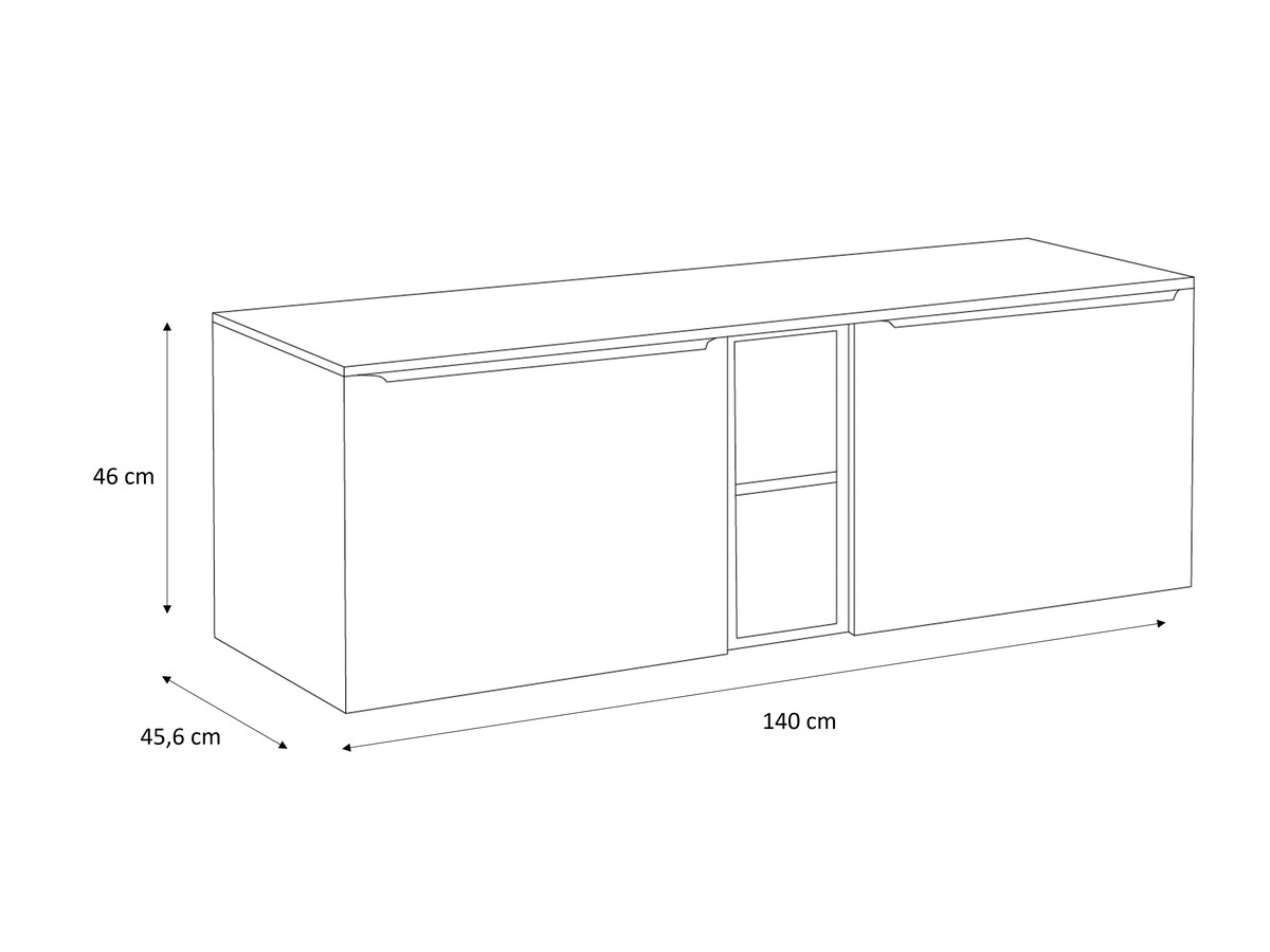 LAYA badkamermeubel 140 cm met betonlook