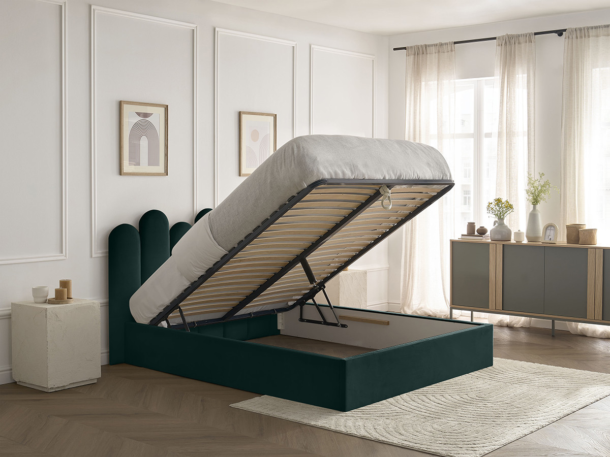 Lit coffre BADJA velours