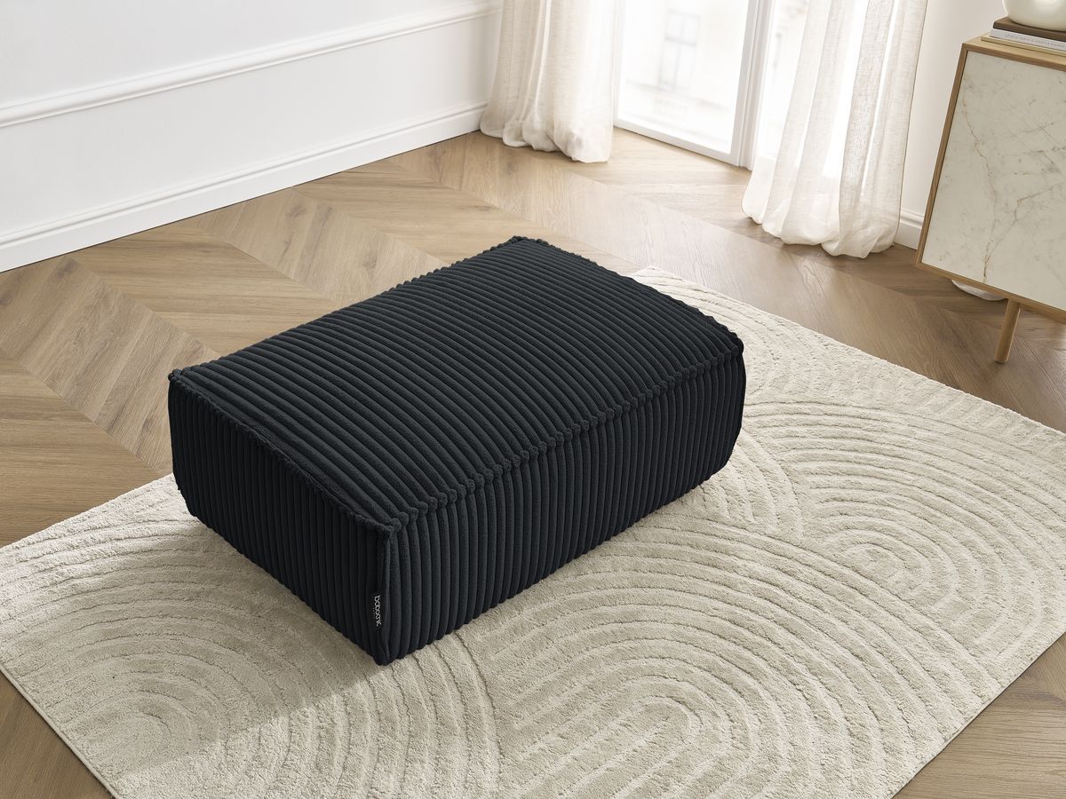 Pouf CHELSEA gros côtelé doux