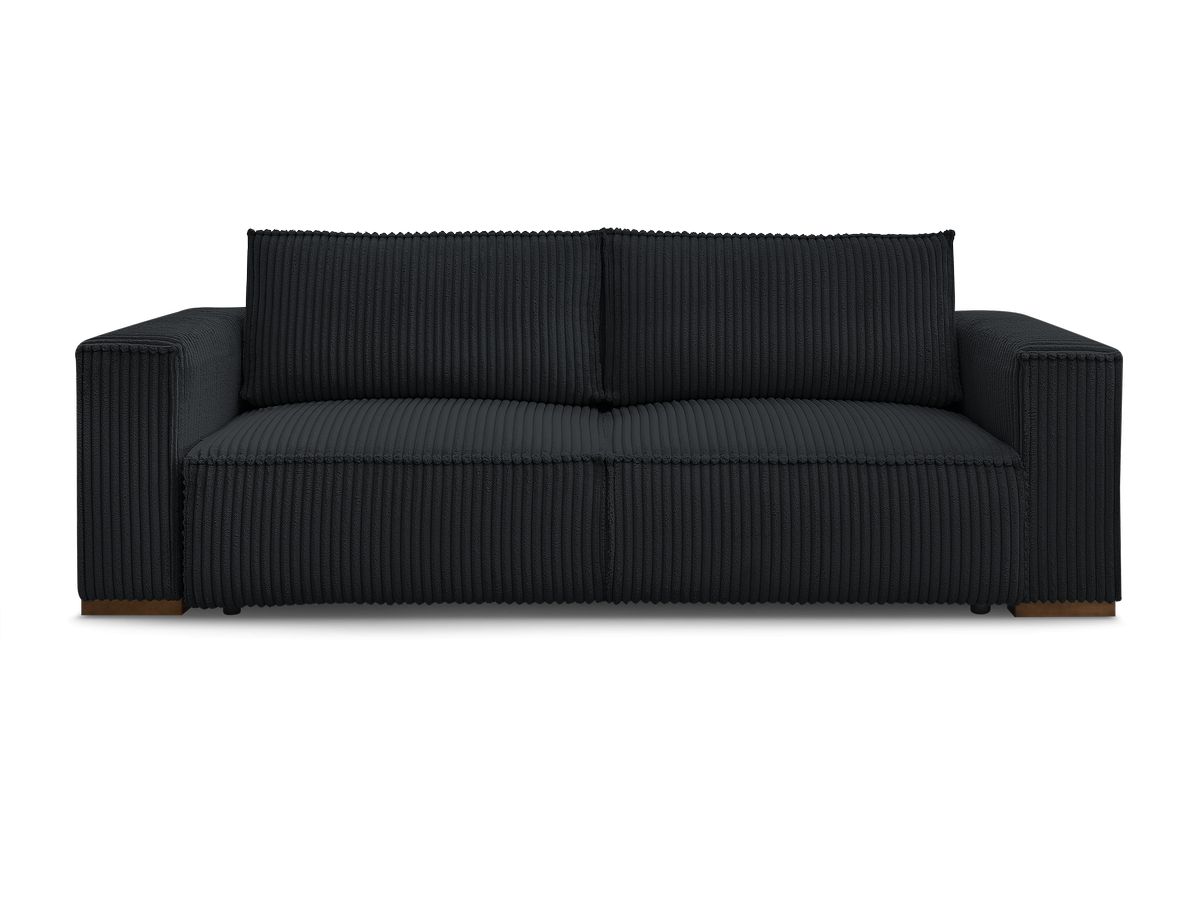 Canapé d'angle fixe EVEREST tissu chiné - Orange - Angle droit - 10 coussins