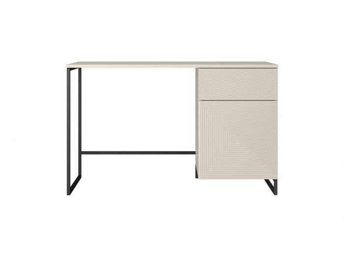 Bureau 1 porte et 1 tiroir ALICE pieds en métal