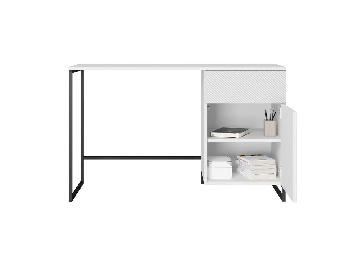 ALICE bureau met 1 deur en 1 lade, metalen poten