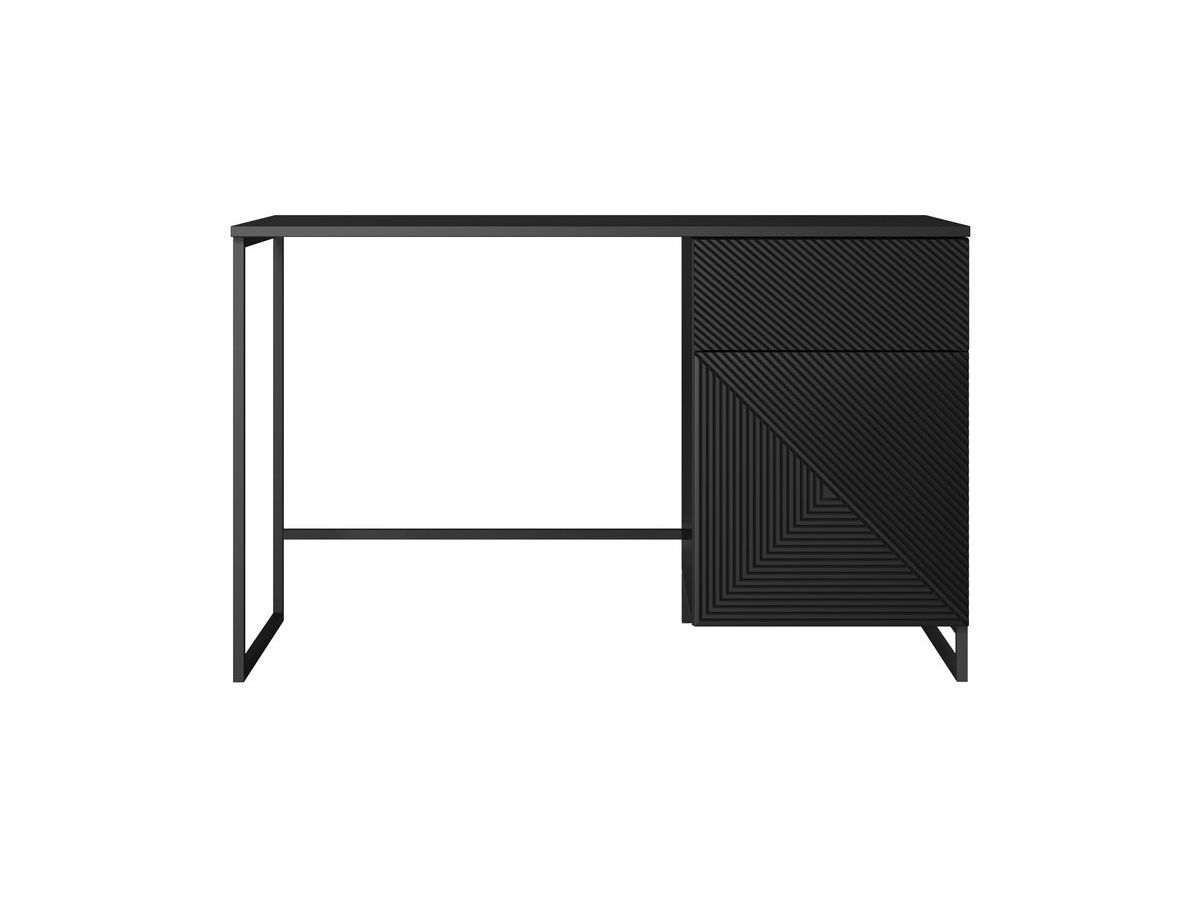 Bureau 1 porte et 1 tiroir ALICE pieds en métal noir — vue 4