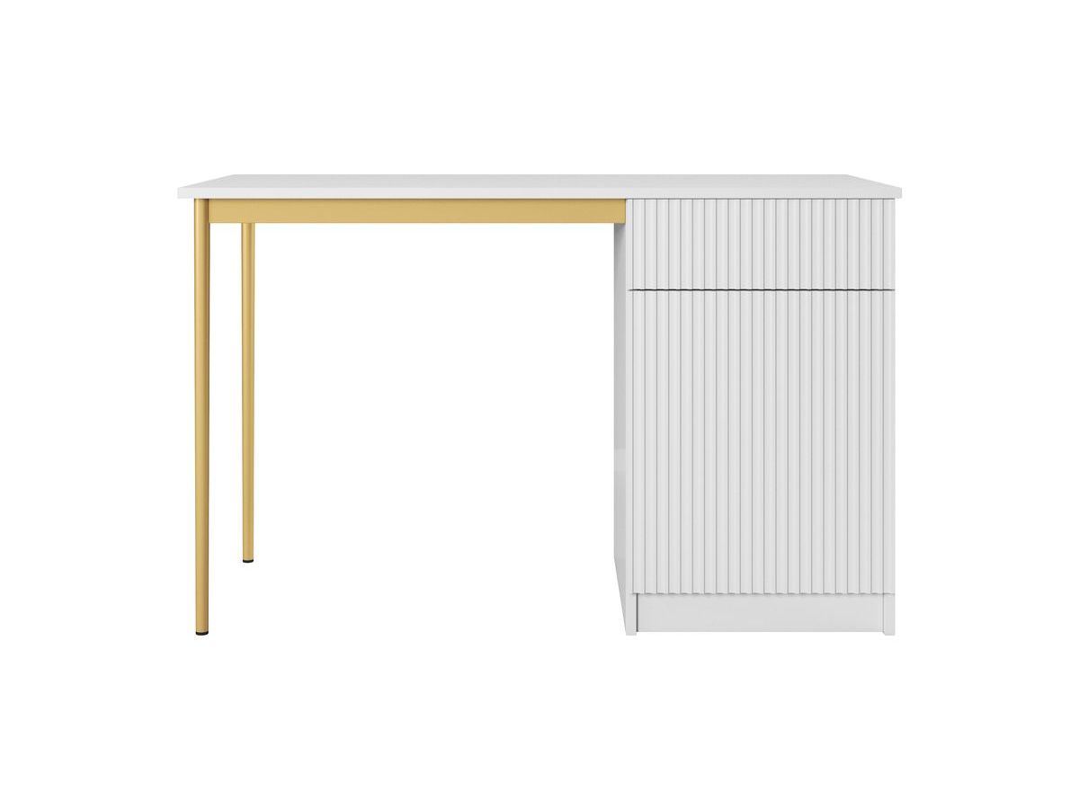 KASHA bureau met 1 deur en 1 lade, gouden poten