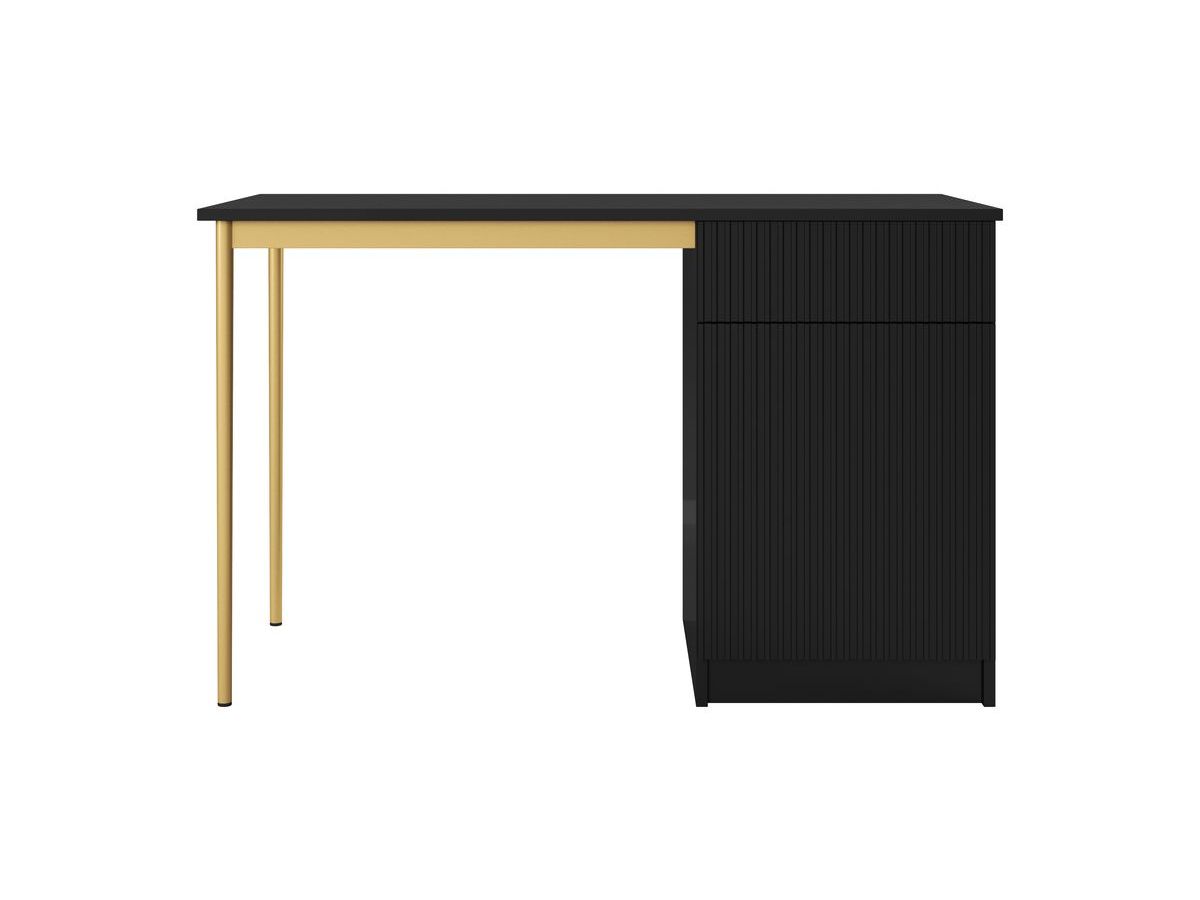 KASHA bureau met 1 deur en 1 lade, gouden poten