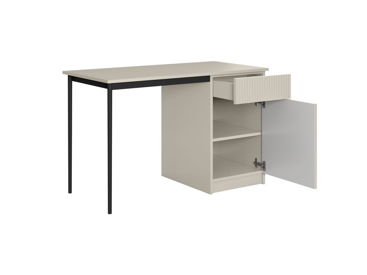 KASHA bureau met 1 deur en 1 lade, zwarte poten