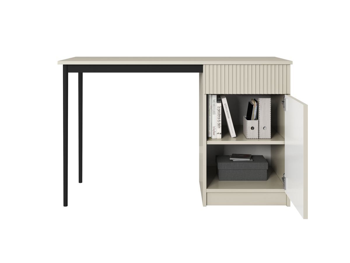 KASHA bureau met 1 deur en 1 lade, zwarte poten