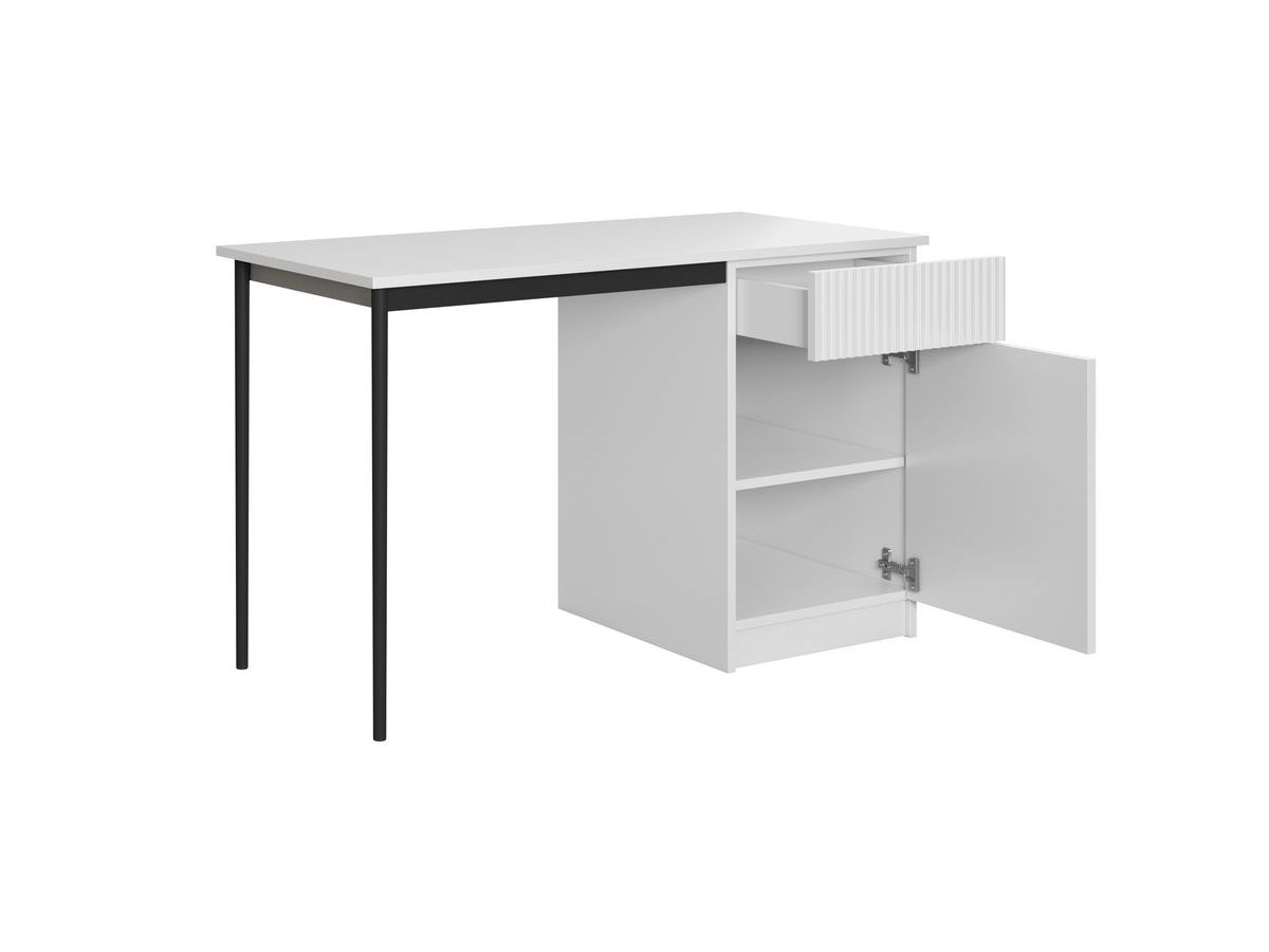 KASHA bureau met 1 deur en 1 lade, zwarte poten