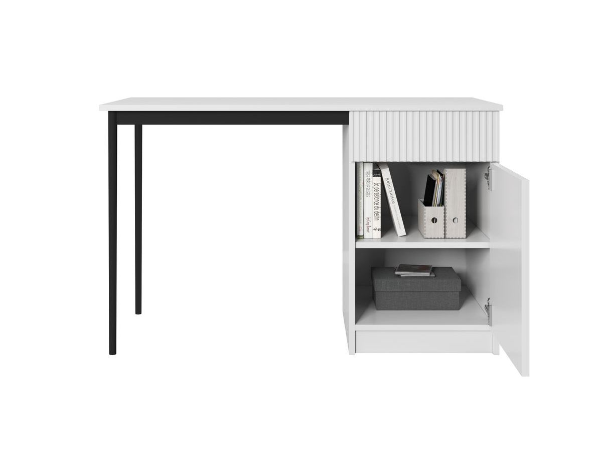 KASHA bureau met 1 deur en 1 lade, zwarte poten