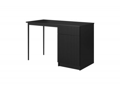 Bureau 1 porte et 1 tiroir KASHA pieds noirs