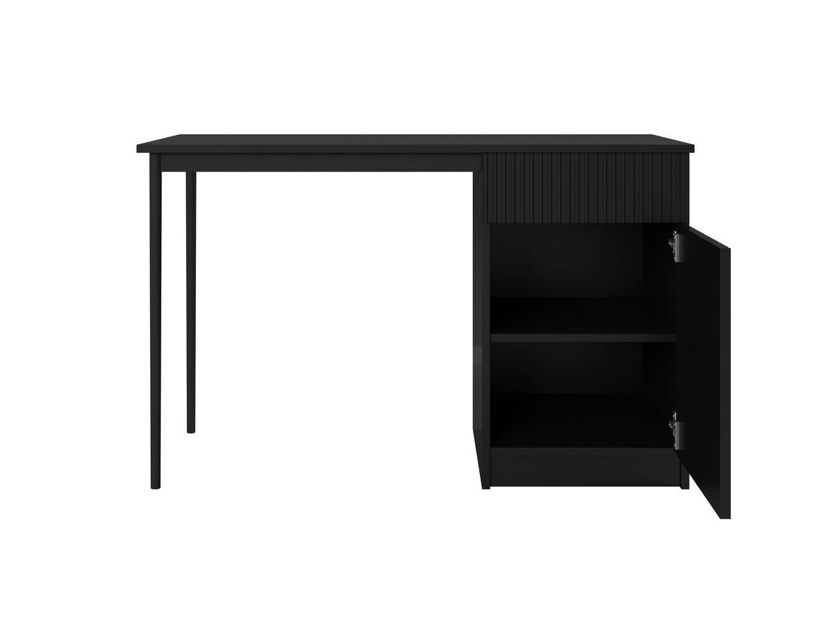 KASHA bureau met 1 deur en 1 lade, zwarte poten