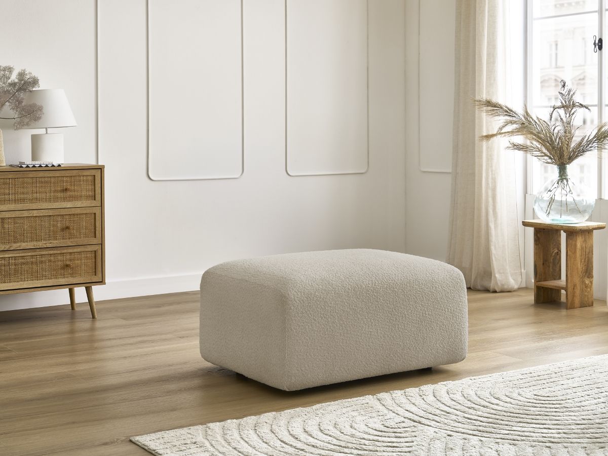 Pouf TINA bouclette beige — vue 5
