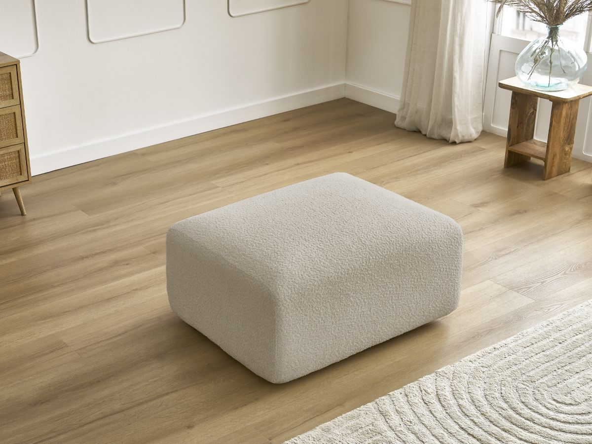 Pouf TINA tissu bouclette