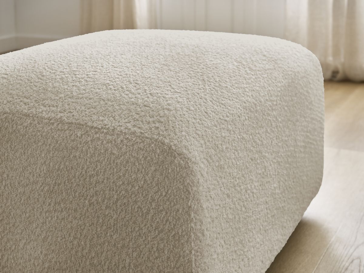 Pouf TINA tissu bouclette