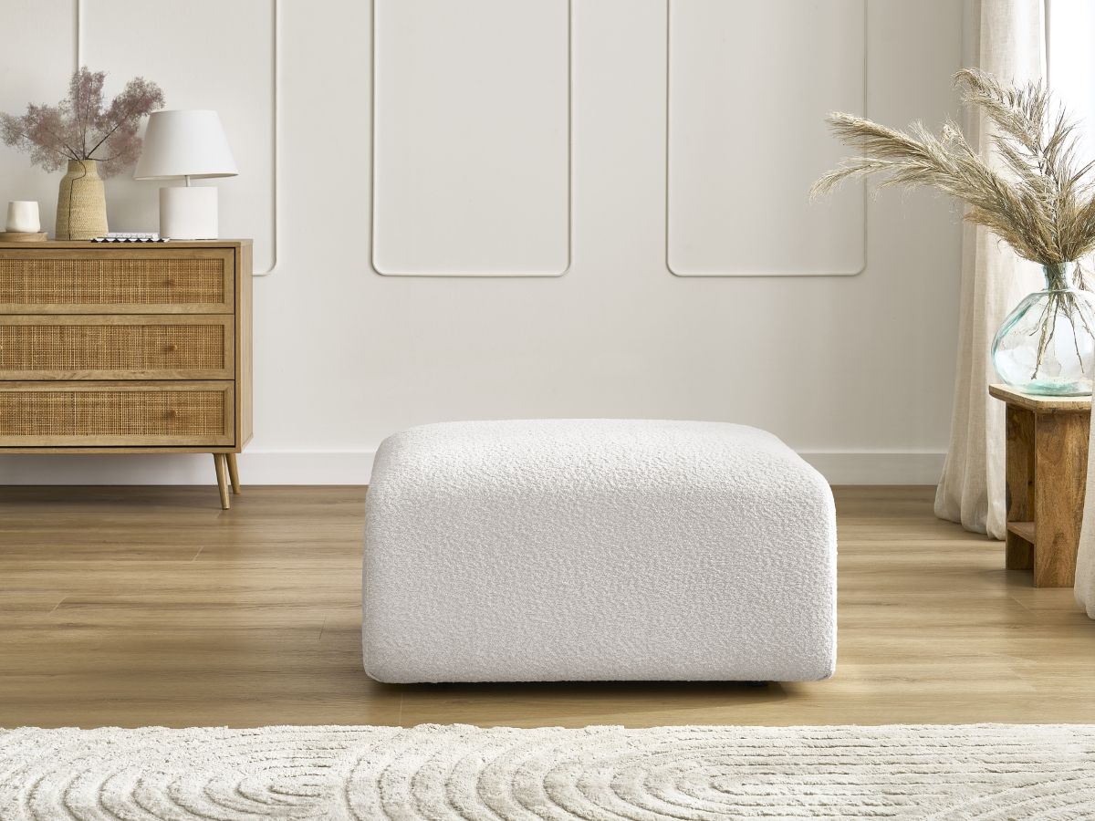 Pouf TINA tissu bouclette