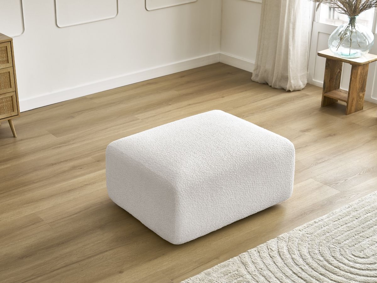 Pouf TINA tissu bouclette