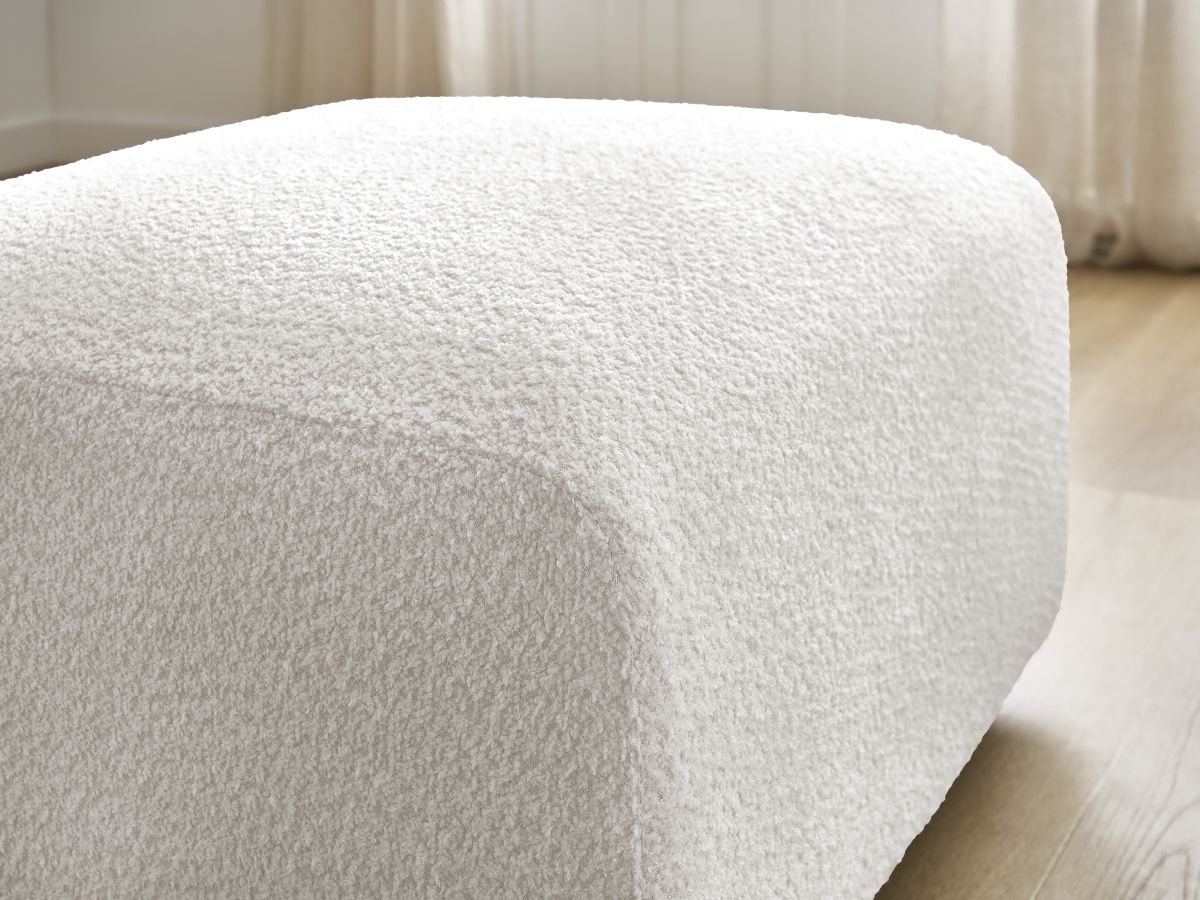 Pouf TINA tissu bouclette