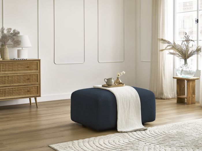 Pouf TINA tissu bouclette