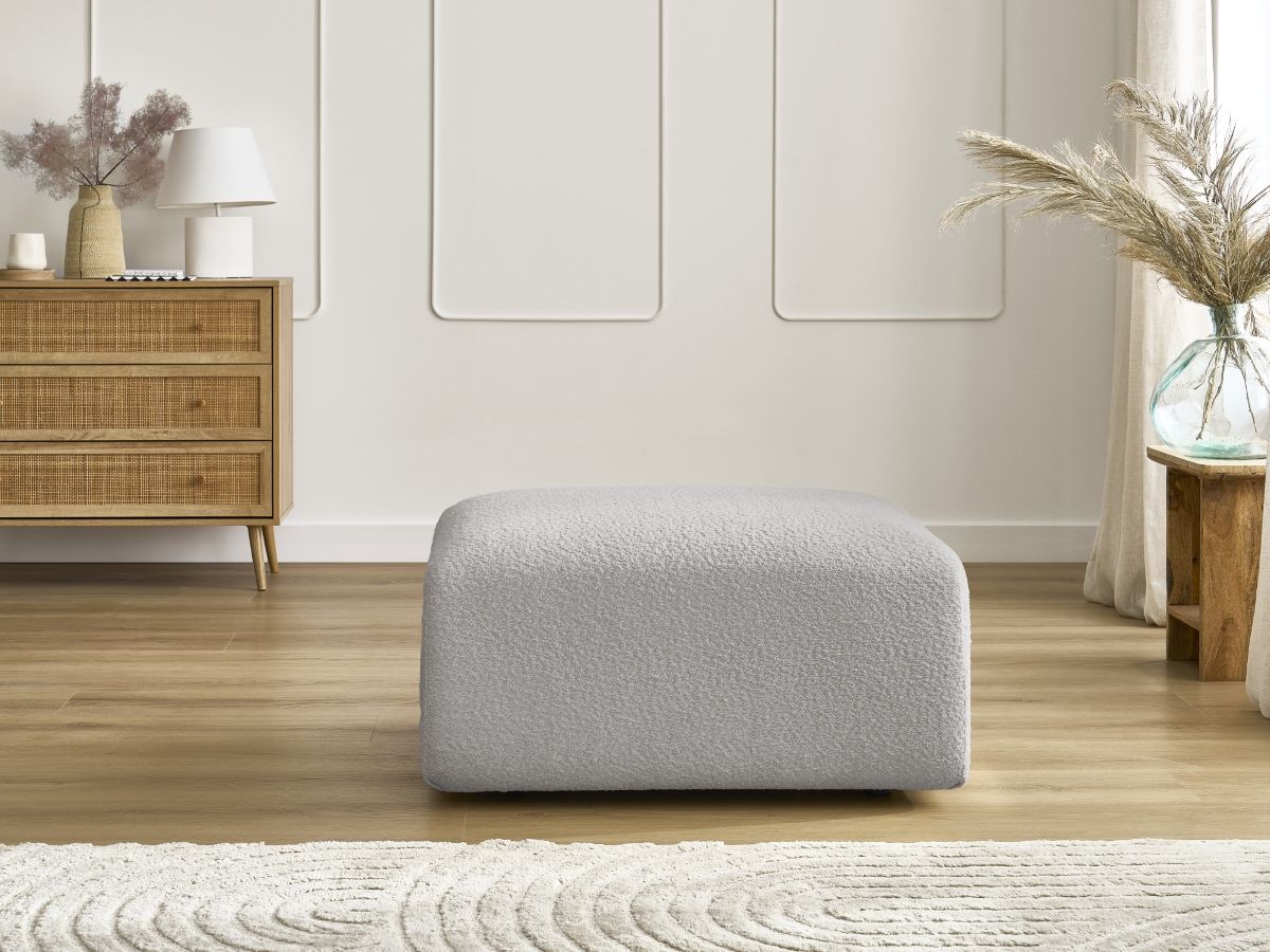 Pouf TINA tissu bouclette