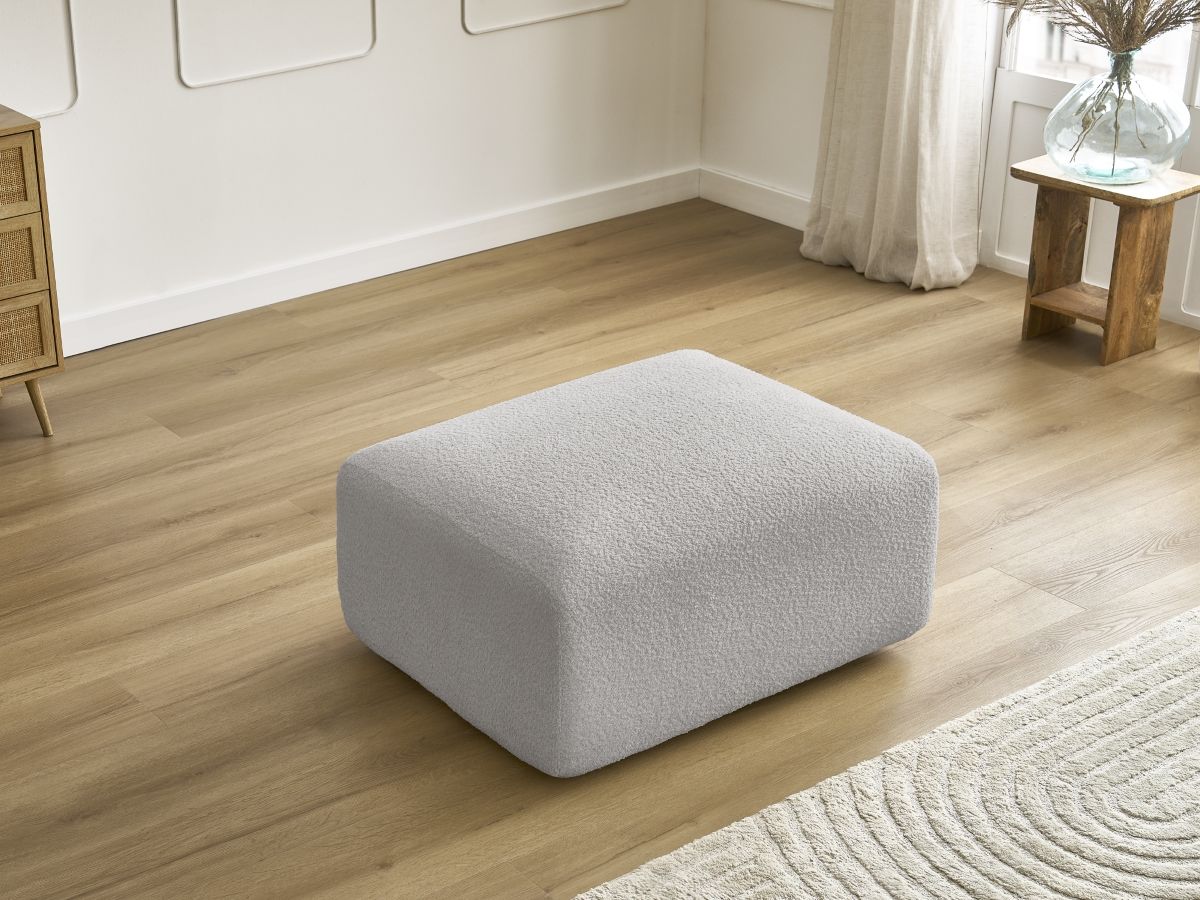 Pouf TINA tissu bouclette