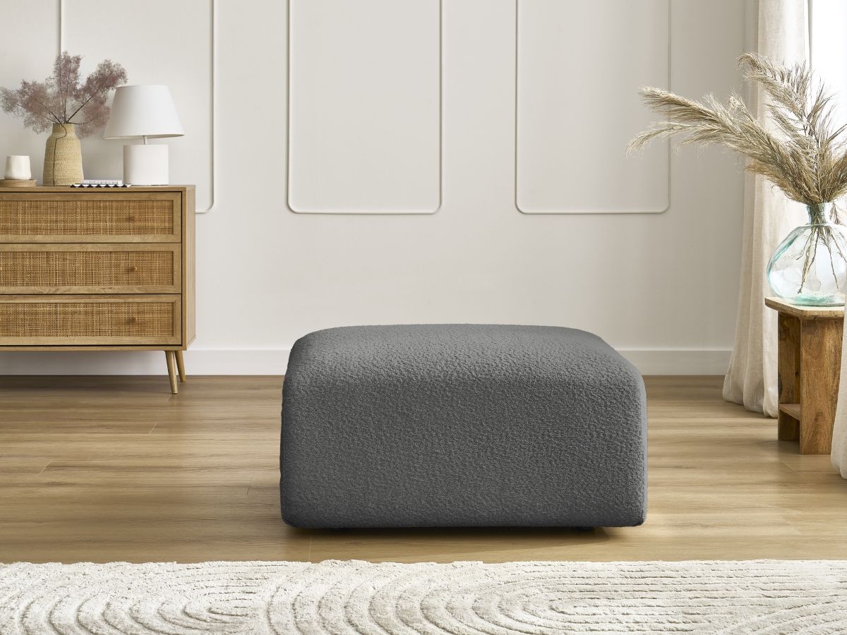 Pouf TINA tissu bouclette