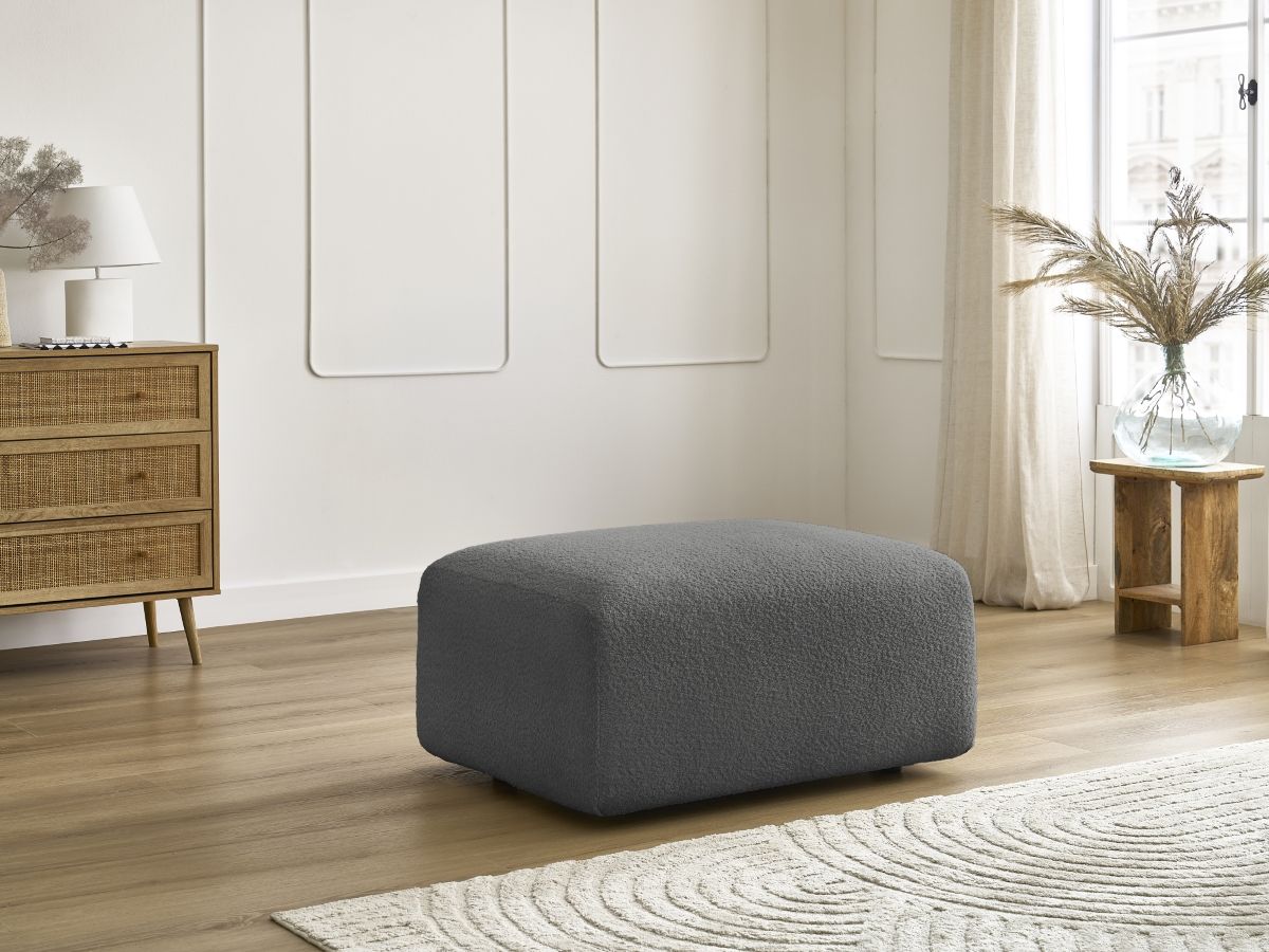 Pouf TINA bouclette gris foncé — vue 5