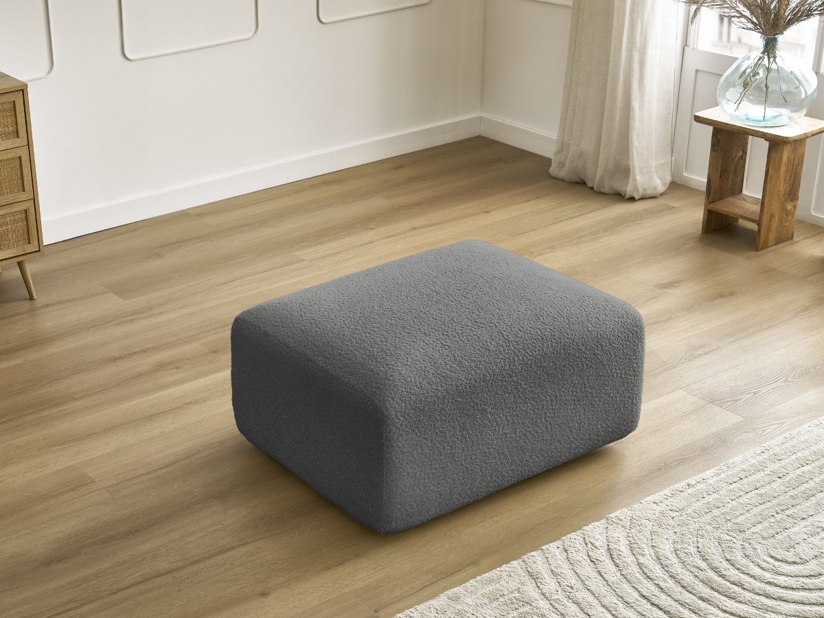 Pouf TINA tissu bouclette