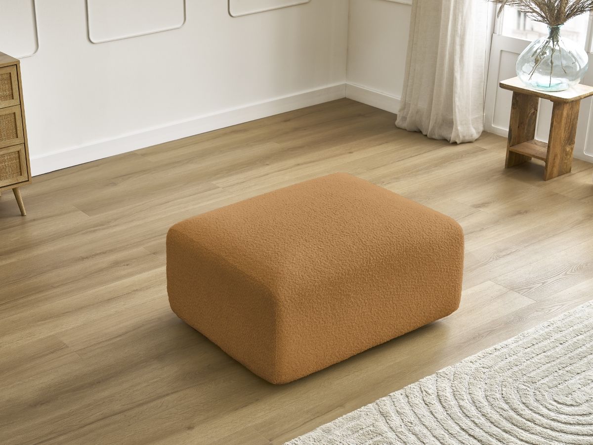 Pouf TINA tissu bouclette