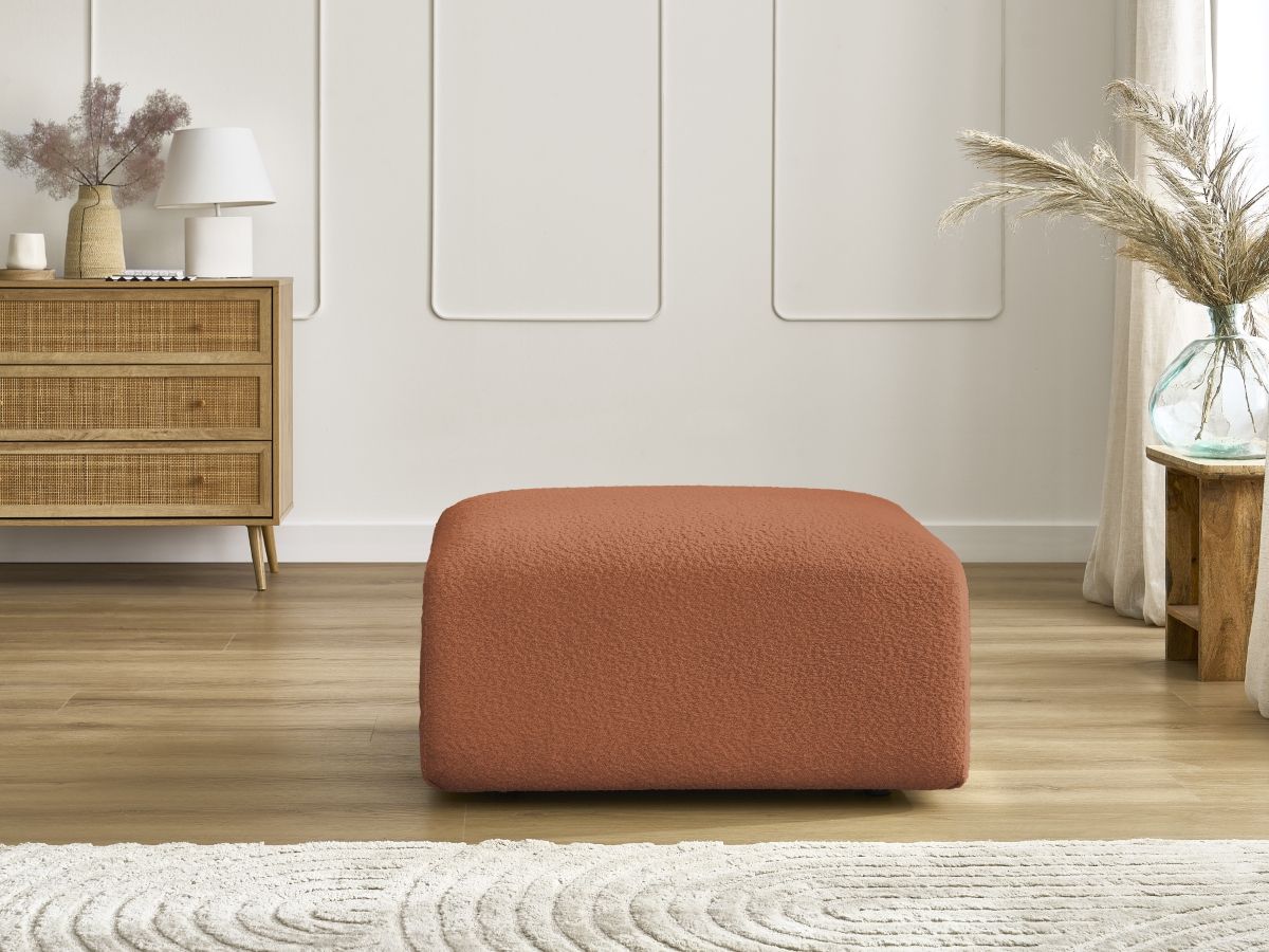 Pouf TINA tissu bouclette