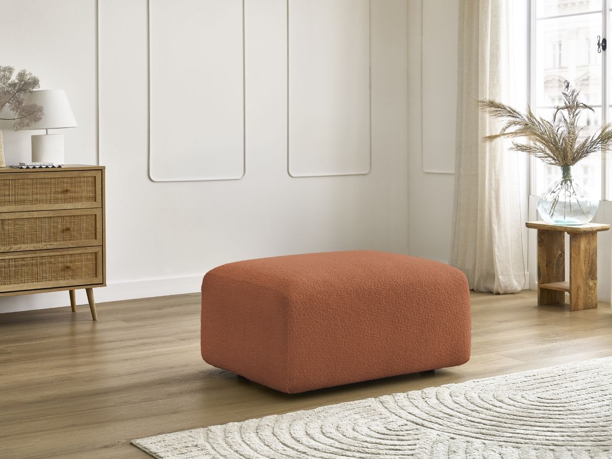 Pouf TINA bouclette orange — vue 5