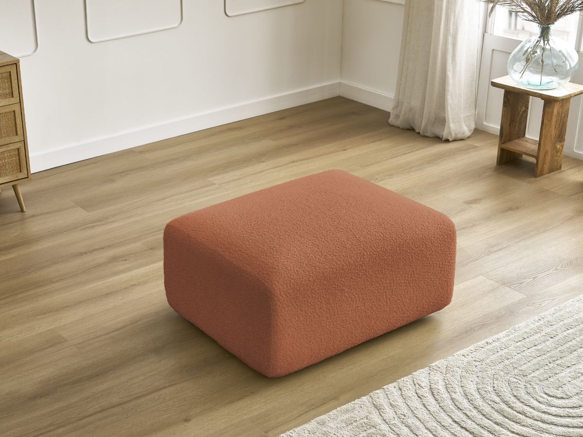 Pouf TINA tissu bouclette