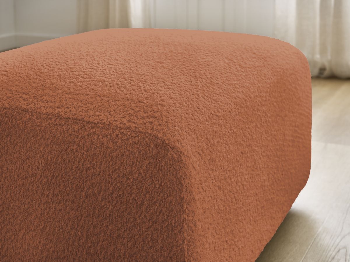 Pouf TINA tissu bouclette