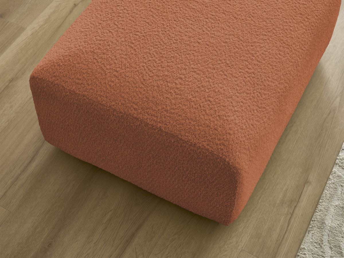 Pouf TINA tissu bouclette