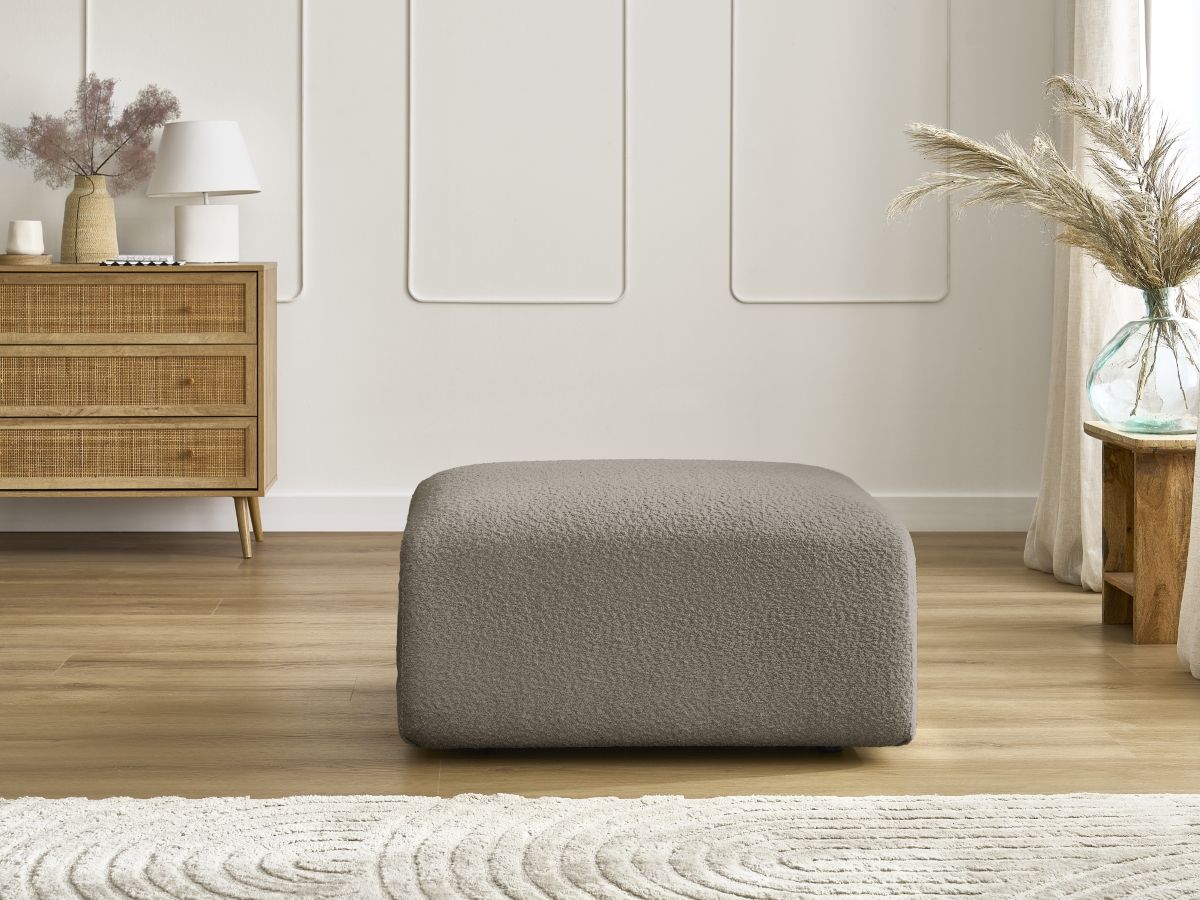 Pouf TINA tissu bouclette