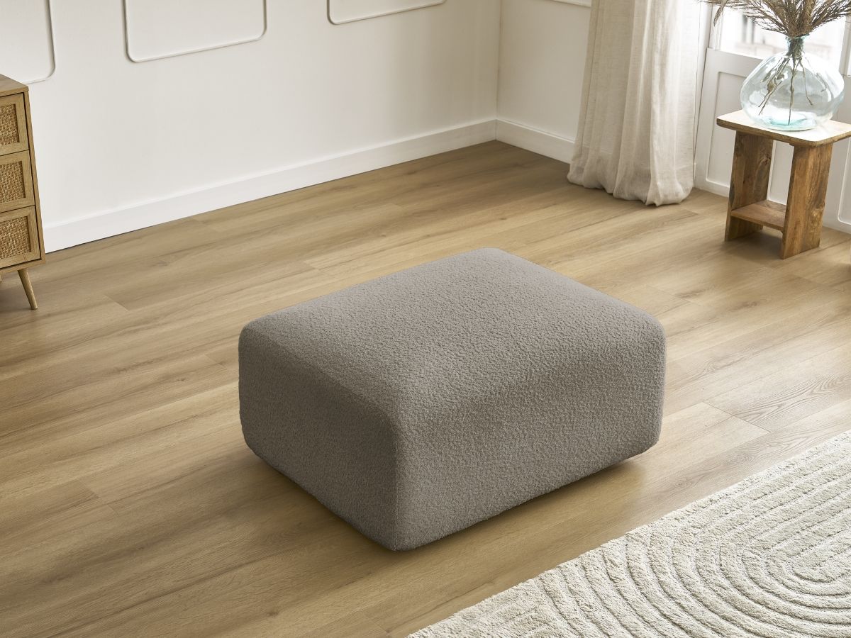 Pouf TINA tissu bouclette
