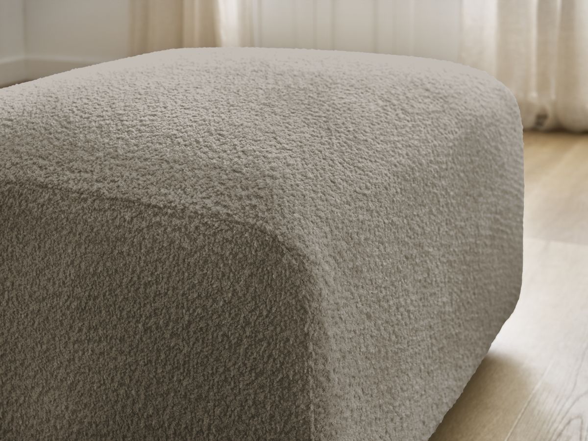 Pouf TINA tissu bouclette