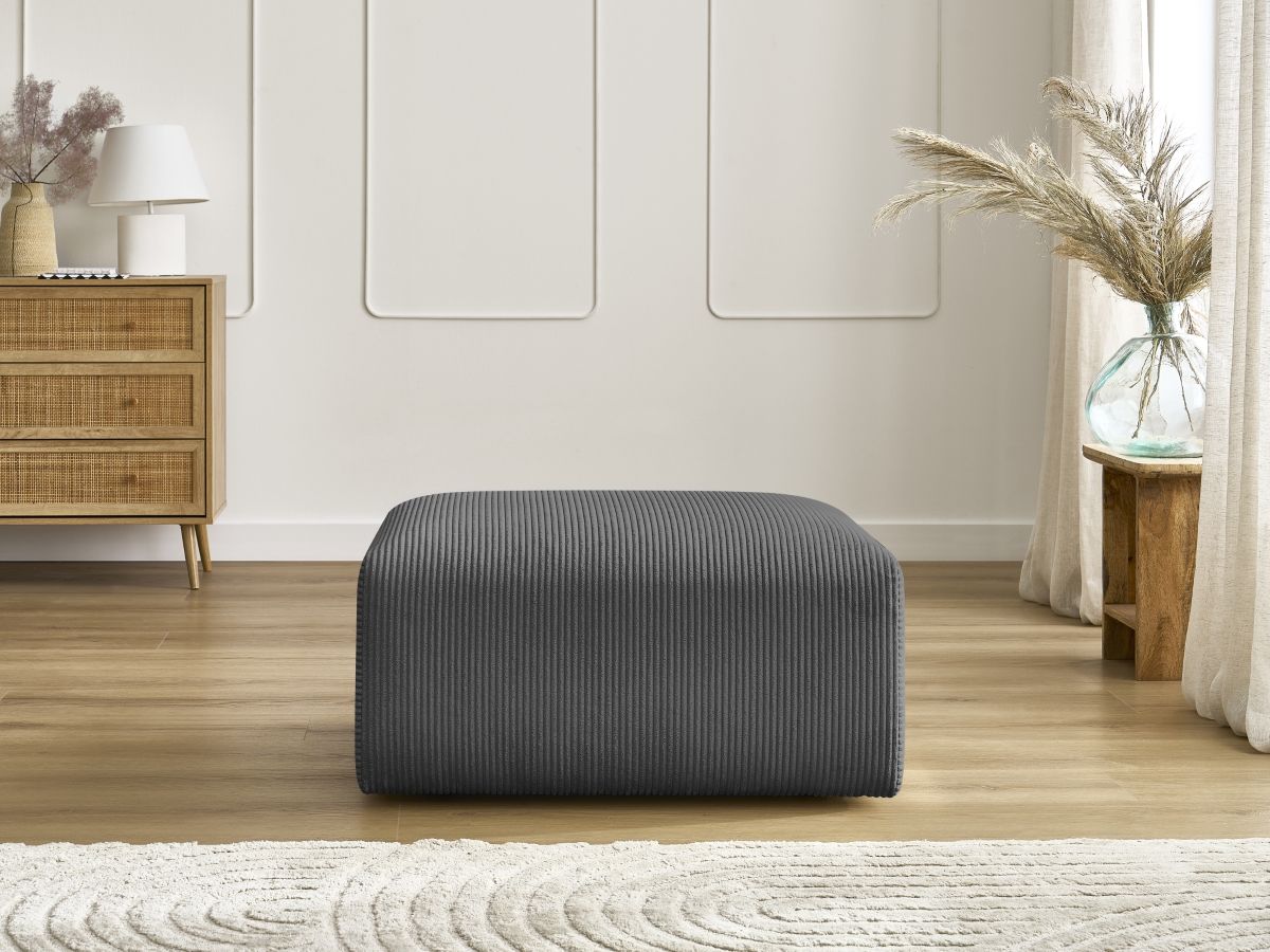 Pouf TINA velours côtelé