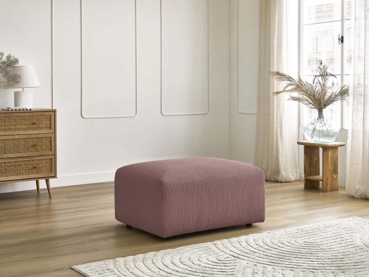 Pouf TINA velours côtelé rose — vue 5