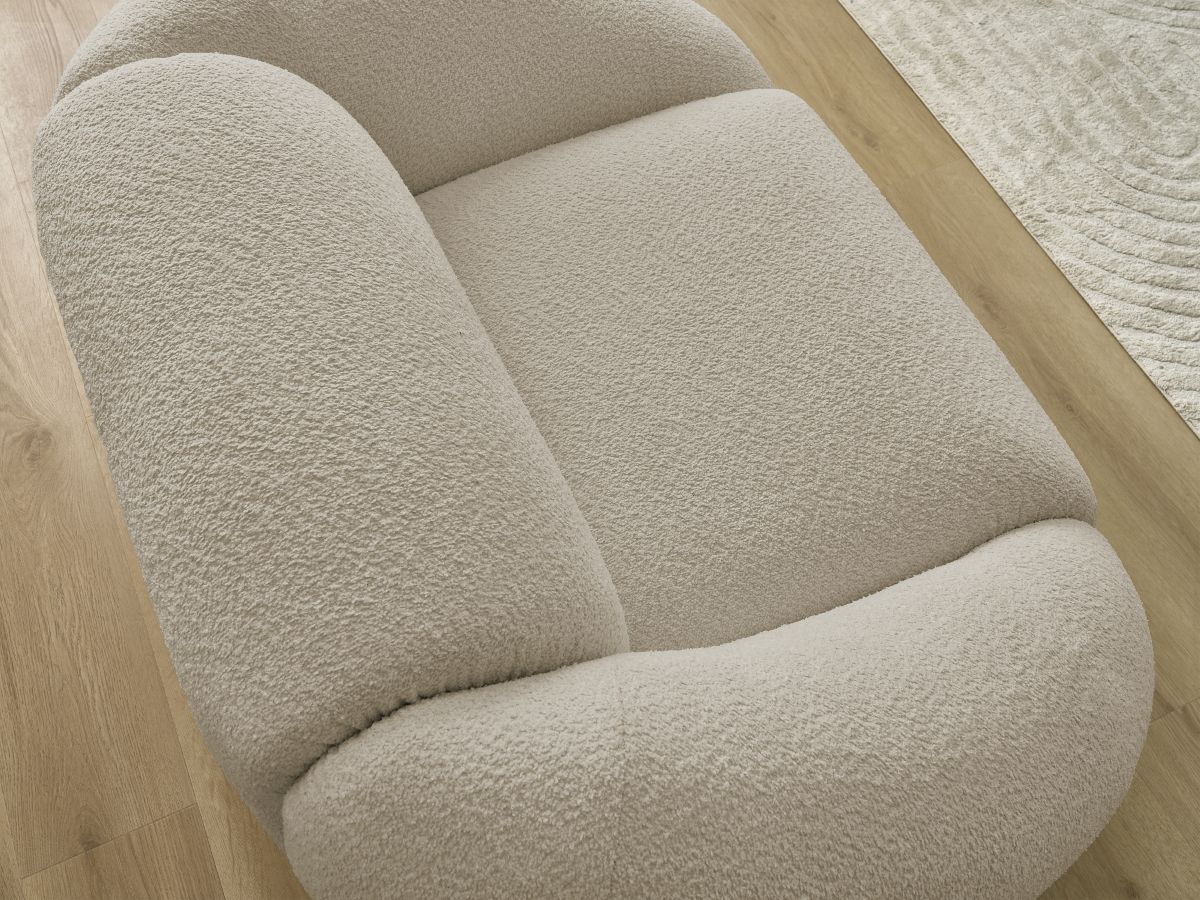 Fauteuil TINA  tissu bouclette