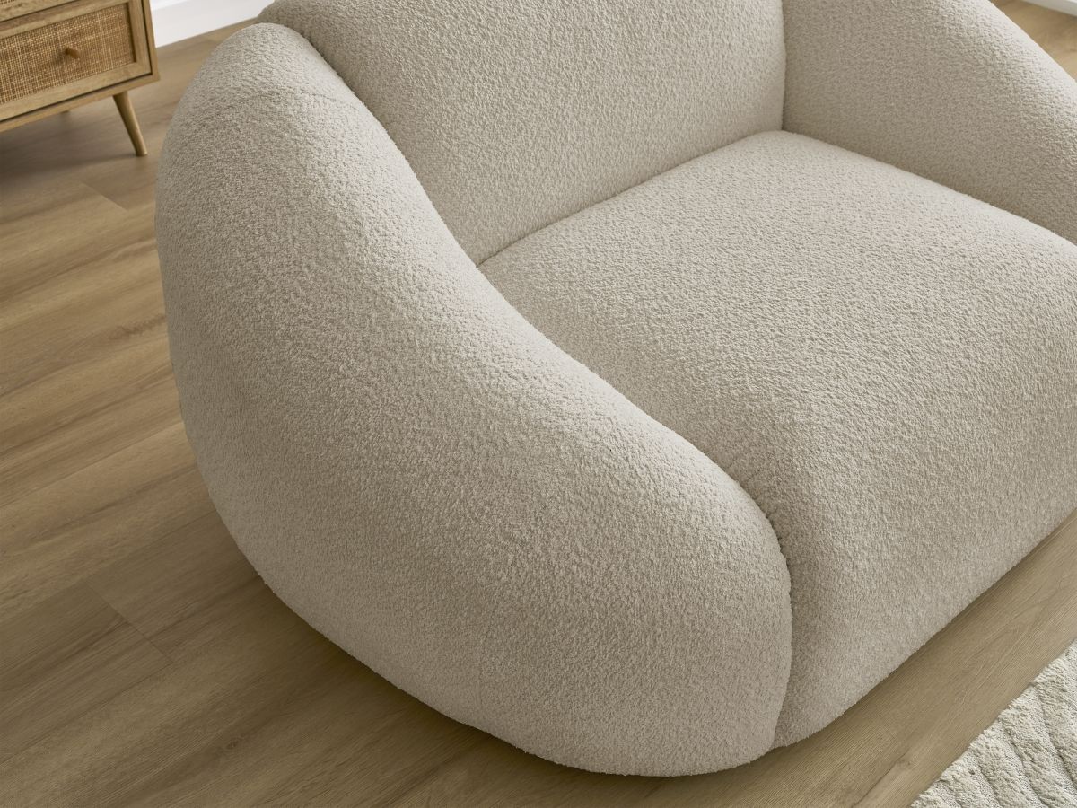 Fauteuil TINA  tissu bouclette