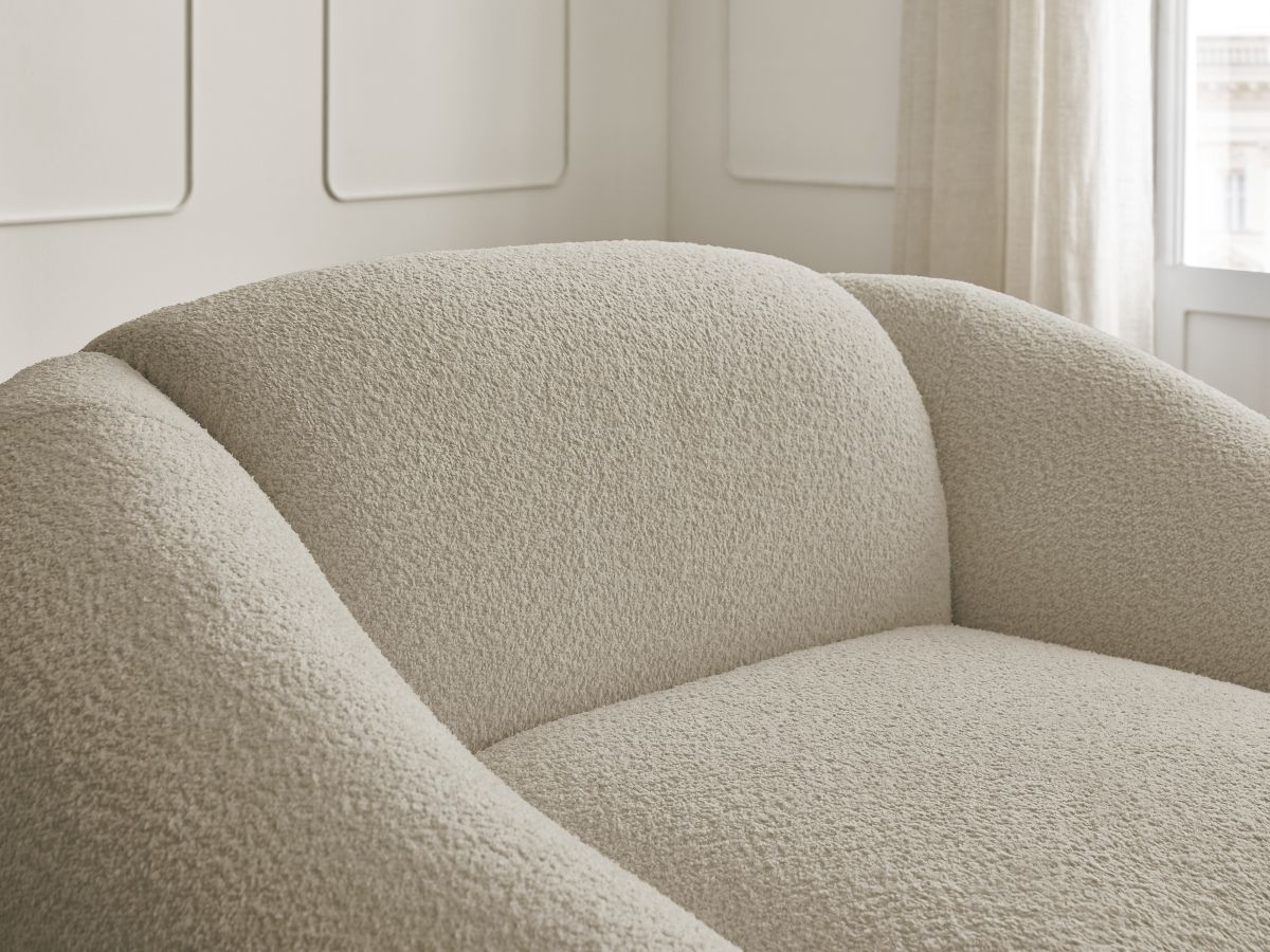 Fauteuil TINA  tissu bouclette