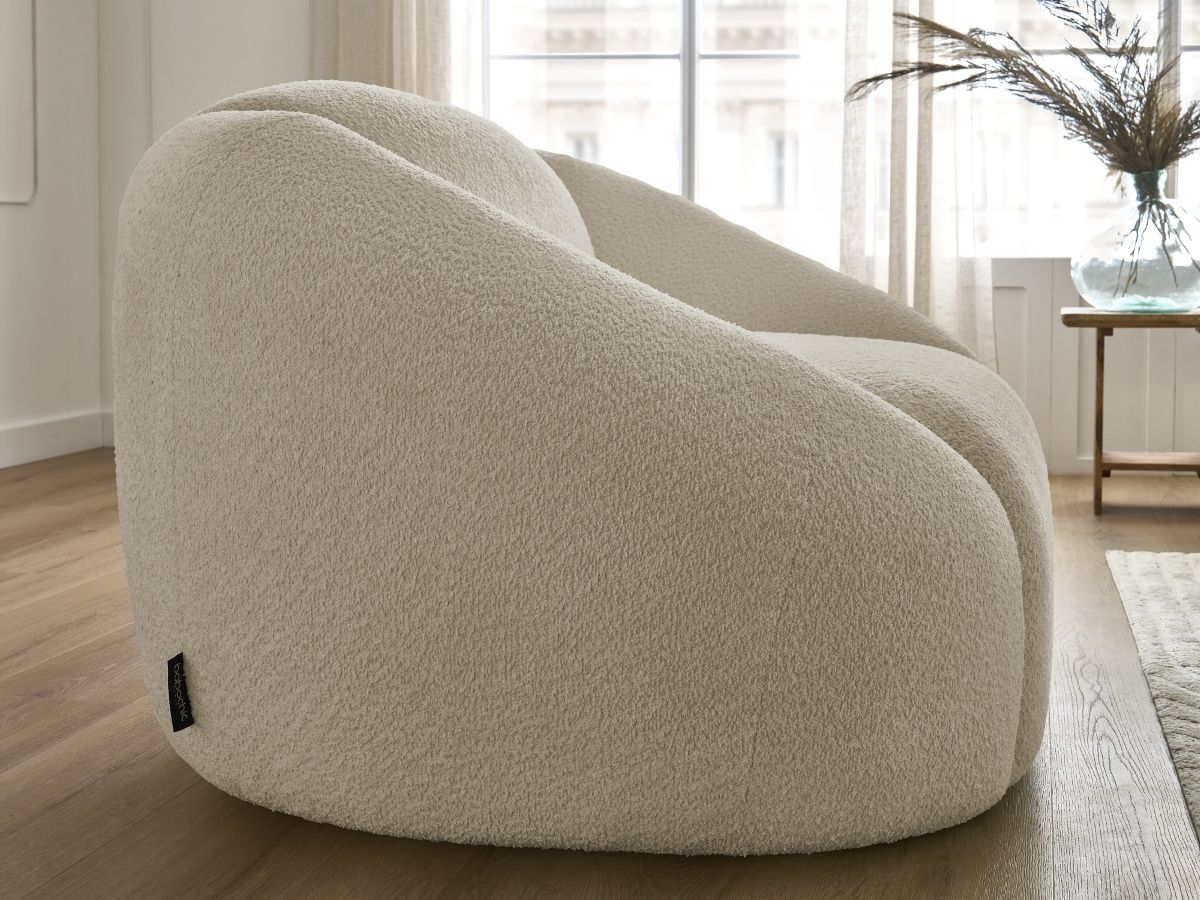 Fauteuil TINA  tissu bouclette