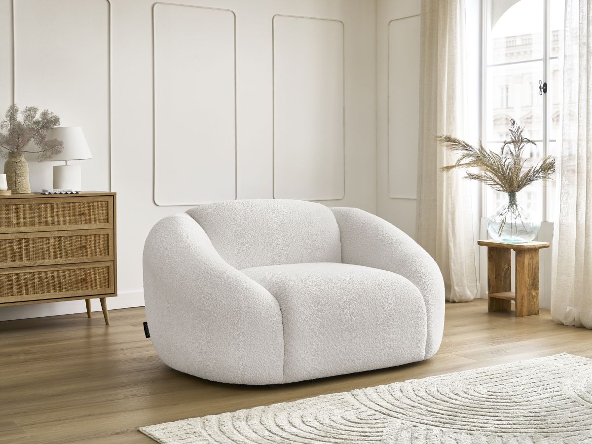 Fauteuil TINA tissu bouclette