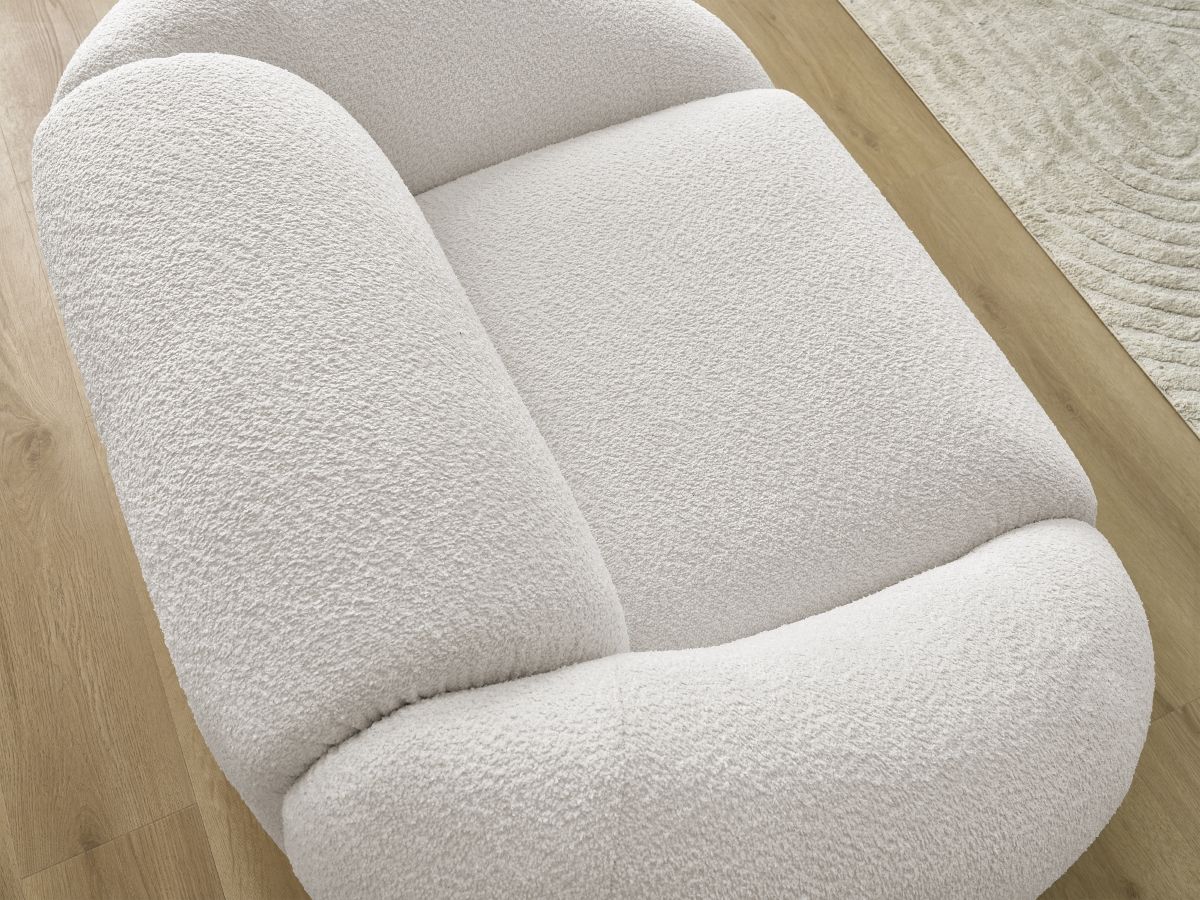 Fauteuil TINA tissu bouclette