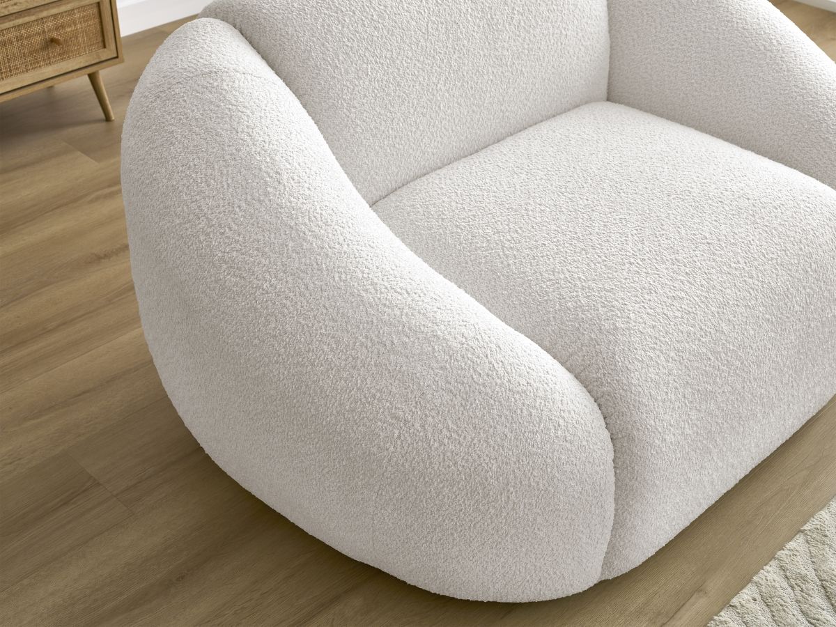 Fauteuil TINA tissu bouclette