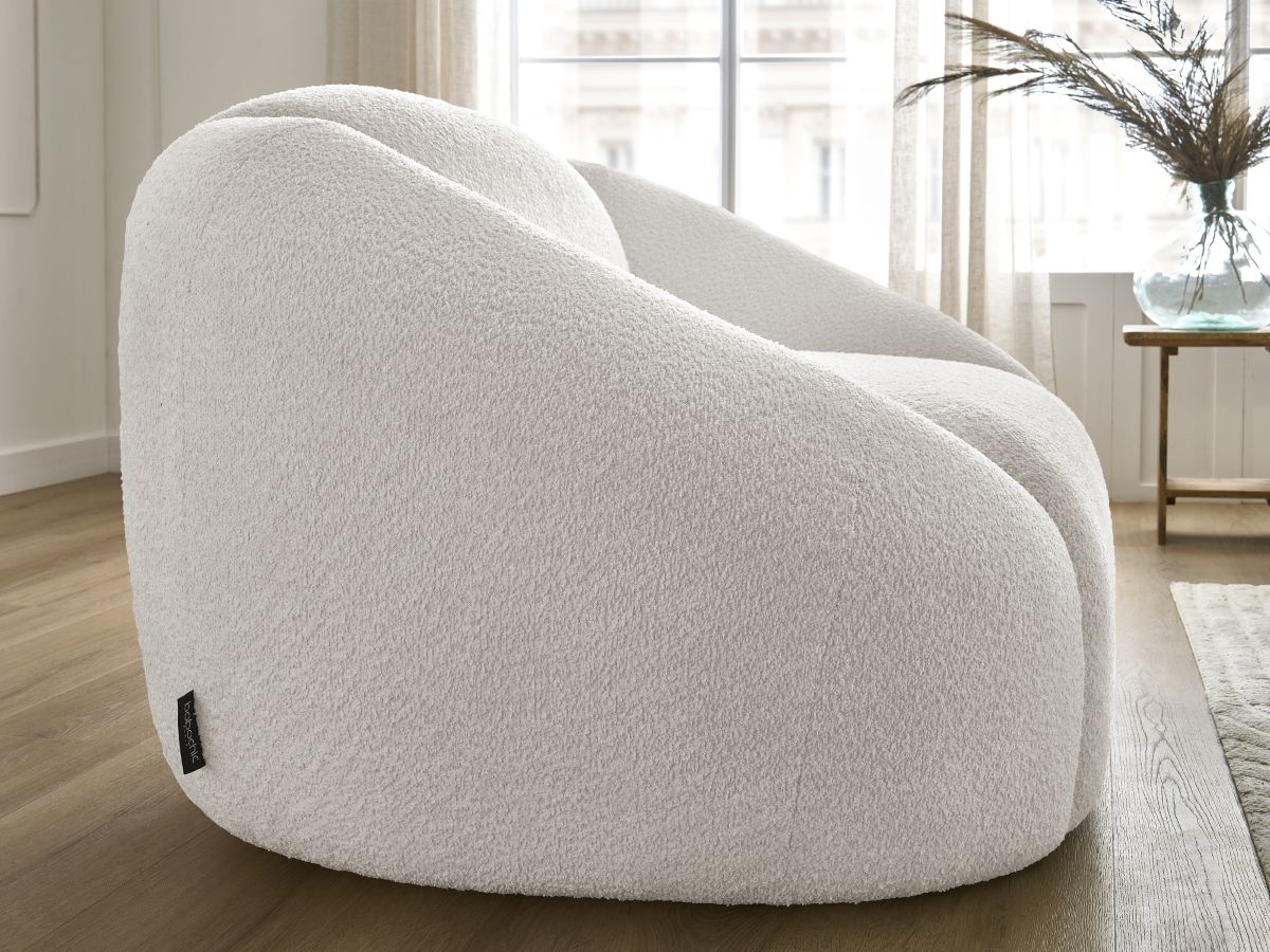 Fauteuil TINA tissu bouclette